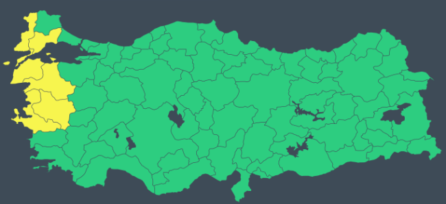 6 il için 'sarı' uyarı: Fırtınaya dikkat